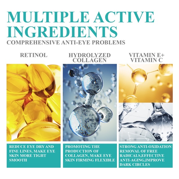 4/$100 🌱 Anti-Wrinkle Eye Cream Dark Circles Repair Wrinkle Hyaluronic Retinol - Picture 3 of 8